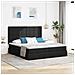 Letto con luci a strisce a LED Nero 200 x 200 cm Tessuto - Foto miniatura 2