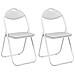 Sedia pieghevole 2 pcs Bianco 48 x 43,5 x 81 cm Pelle Sintetica - Foto miniatura 1