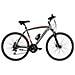 Bici Uomo Ibrido Misura 28 Linea Zefiro Telaio Alluminio Bicicletta Cambio Acera 24v Forcella Ammortizzata Freni Disco Idraulici - 52 Titanio Rosso Opaco - Foto miniatura 1