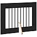 Cancello per cani con supporti 4 pcs Rovere Nero 80 x 60 cm - Foto miniatura 5
