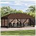 Gazebo con pareti laterali 6 x 3 m Marrone Poliestere e Acciaio - Foto miniatura 2