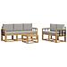 Set di divani da esterno 6 pcs Bianco e Grigio Chiaro - Foto miniatura 1