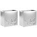Vaso da giardino 2 pz Argento 50 x 30 x 49 cm Acciaio zincato - Foto miniatura 1