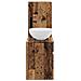 Set di mobili per il bagno 2 pz Legno antico 33 x 34,5 x 100 cm - Foto miniatura 6