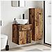 Set di mobili per il bagno 2 pz Legno antico 33 x 34,5 x 100 cm - Foto miniatura 8