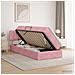 Letto con Contenitore con testiera Rosa 100 x 200 cm Velluto - Foto miniatura 2