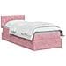 Letto con Contenitore con testiera Rosa 100 x 200 cm Velluto - Foto miniatura 3