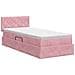 Letto con Contenitore con testiera Rosa 100 x 200 cm Velluto - Foto miniatura 8