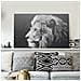 Quadro Leone In Tela, Da 78x118 Cm Grigio - Foto miniatura 2