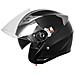 Casco Jet Moto Scooter Omologato Ece 22-05 Visiera Parasole Antigraffio Nero Opaco S - Foto miniatura 5