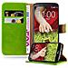 Custodia Compatibile Con Lg G2 In Verde Erbe - Coperchio Protettiva Con Chiusura Magnetica, Funzione Stand E Tasca Per Le Carte - Foto miniatura 4