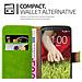 Custodia Compatibile Con Lg G2 In Verde Erbe - Coperchio Protettiva Con Chiusura Magnetica, Funzione Stand E Tasca Per Le Carte - Foto miniatura 6