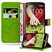 Custodia Compatibile Con Lg G2 In Verde Erbe - Coperchio Protettiva Con Chiusura Magnetica, Funzione Stand E Tasca Per Le Carte - Foto miniatura 1