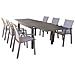 Jerri - Set Tavolo In Alluminio Cm 135/270 X 90 X 75 H Con 6 Poltrone Lotus - Foto miniatura 1