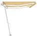 Tenda da Sole Retrattile Manuale LED 600x350 cm Giallo Bianco - Foto miniatura 4