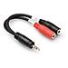 YMM-261, 3.5mm M, 2x 3.5mm FM, Maschio / femmina, Nero, Rosso - Foto miniatura 1