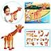 Puzzle 3d Giraffa Junior 31,5 Cm Schiuma Arancione 104 Pezzi - Foto miniatura 6