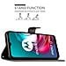 Custodia Compatibile Con Motorola Moto G10 / G30 In Grigio Fiore - Coperchio Protettivo In Design Floreale Con Chiusura Magnetica, Funzione Stand E Slot Per Carte - Foto miniatura 4