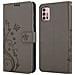 Custodia Compatibile Con Motorola Moto G10 / G30 In Grigio Fiore - Coperchio Protettivo In Design Floreale Con Chiusura Magnetica, Funzione Stand E Slot Per Carte - Foto miniatura 8