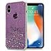 Custodia Compatibile Con Apple Iphone Xs Max In Viola Con Glitter - Coperchio Protettivo In Silicone Tpu Flessibile Con Glitter Scintillanti - Foto miniatura 1