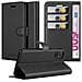 Custodia Compatibile Con Samsung Galaxy A51 In Nero Carbone - Coperchio Protettiva Con Chiusura Magnetica, Funzione Stand E Tasca Per Le Carte - Foto miniatura 1