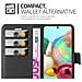 Custodia Compatibile Con Samsung Galaxy A51 In Nero Carbone - Coperchio Protettiva Con Chiusura Magnetica, Funzione Stand E Tasca Per Le Carte - Foto miniatura 4