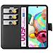 Custodia Compatibile Con Samsung Galaxy A51 In Nero Carbone - Coperchio Protettiva Con Chiusura Magnetica, Funzione Stand E Tasca Per Le Carte - Foto miniatura 7