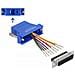 Kit di montaggio blu per adattatore D-Sub 25 pin maschio per RJ45 femmina - Foto miniatura 1