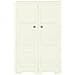 Armadietto In Plastica 79x43x125 Cm Effetto Legno Crema - Foto miniatura 6