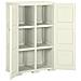 Armadietto In Plastica 79x43x125 Cm Effetto Legno Crema - Foto miniatura 9