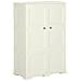 Armadietto In Plastica 79x43x125 Cm Effetto Legno Crema - Foto miniatura 1