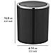 Cestino Della Spazzatura, Bagno Swing 2l, Colore Nero, - Foto miniatura 2