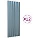 Pannelli Tetto 12pz Acciaio Verniciato A Polvere Grigi 100x36cm - Foto miniatura 2