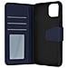 Custodia Vera Pelle Per Iphone 14 Portacarte E Supporto Video Blu - Foto miniatura 1