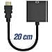 Adattatore Da Hdmi Maschio A Vga Femmina Qualità Immagine Hd 1080p 20 Cm Nero - Foto miniatura 4
