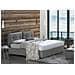 Letto Matrimoniale Elisabetta, Letto Contenitore Con Rivestimento In Tessuto, 100% Made In Italy, Apertura Frontale, Adatto Per Materasso Cm 160x190, Grigio - Foto miniatura 1