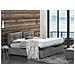 Letto Matrimoniale Elisabetta, Letto Contenitore Con Rivestimento In Tessuto, 100% Made In Italy, Apertura Frontale, Adatto Per Materasso Cm 160x190, Grigio - Foto miniatura 3