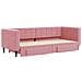 Divano Letto Estraibile Con Cassetti Rosa 80x200 Cm Velluto - Foto miniatura 3