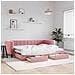 Divano Letto Estraibile Con Cassetti Rosa 80x200 Cm Velluto - Foto miniatura 1