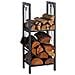 Portalegna Scaffale Metallo Porta Legna 2 Ripiani Legnaia Camino Stufa 100x40x30 - Foto miniatura 5
