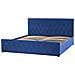 Letto In Velluto Blu Con Contenitore 180 X 200 Cm Rochefort - Foto miniatura 3