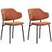 Set Di 2 Sedie Tessuto Arancione Kenai - Foto miniatura 3