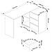 Scrivania ad angolo B16 destro, 3 cassetti, 124x85x77 cm, Colore Quarcia Craft e Bianco - Foto miniatura 3
