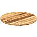 Piano Per Tavolo 80x2,5cm Rotondo Legno Massello Grezzo Mango - Foto miniatura 2