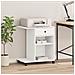 Supporto Per Stampante Con Ruote Bianco 60x40x68,5 Cm - Foto miniatura 3