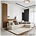 Lampada A Soffitto Eveline - Marrone - Legno, Vetro - 8x47x47 Cm - Foto miniatura 2