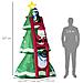 Albero Di Natale Gonfiabile Con Babbo Natale E Luci Led, Gonfiatore Incluso, 162x125x247cm - Foto miniatura 6