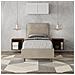 Letto Contenitore Imbottito 80x200 Microfibra Sabbia Antea - Foto miniatura 3