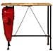 Tavolino Bar Trattore Rosso E Marrone 55x120x107 Cm Legno Mango - Foto miniatura 2