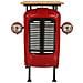 Tavolino Bar Trattore Rosso E Marrone 55x120x107 Cm Legno Mango - Foto miniatura 3